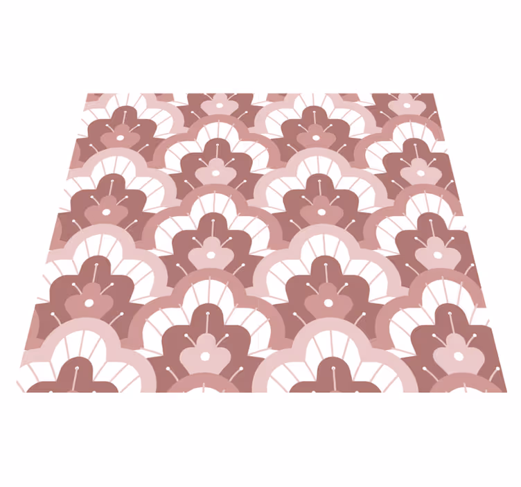 Vinylmatta årgång rosa vintage - Tenstickers