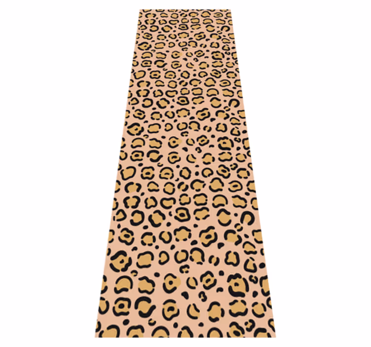 Vinylmatta djur leopardpastellfärgtryck - Tenstickers
