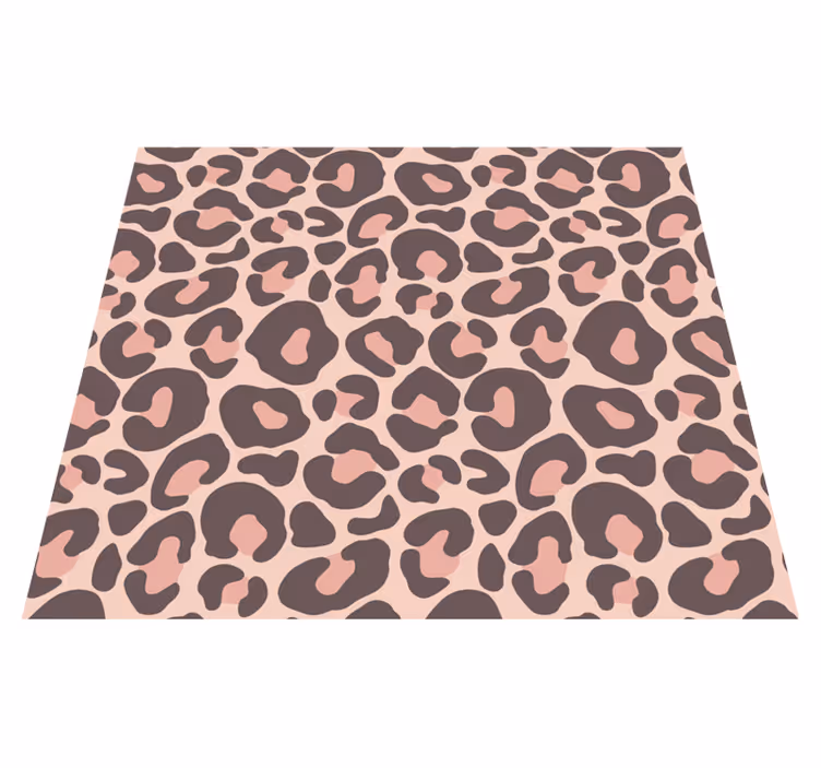 Vinylmatta djur i rosa leopardmönster - Tenstickers