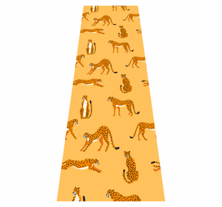 Vinylmatta djur med gult leopardmönster - Tenstickers