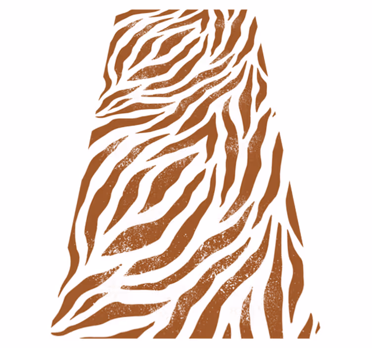 Vinylmatta djur brun zebra djurmönster - Tenstickers