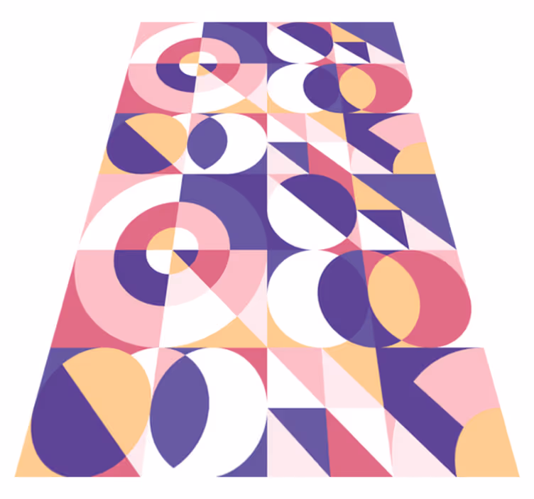 Vinylmatta modern abstrakta figurer geometrisk konst - Tenstickers