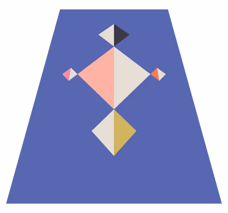 Vinylmatta modern geometrisk mönster konst - Tenstickers