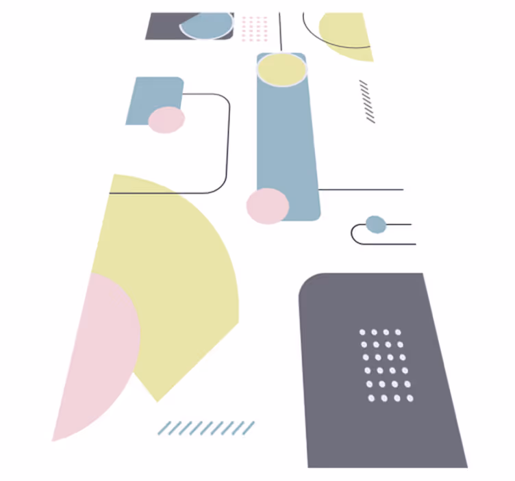 Vinylmatta modern pastell geometrisk bakgrund - Tenstickers