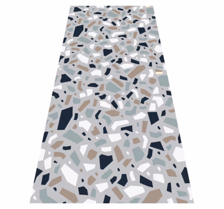 Vinylmatta textur neutrala färger terrazzo mönster - Tenstickers