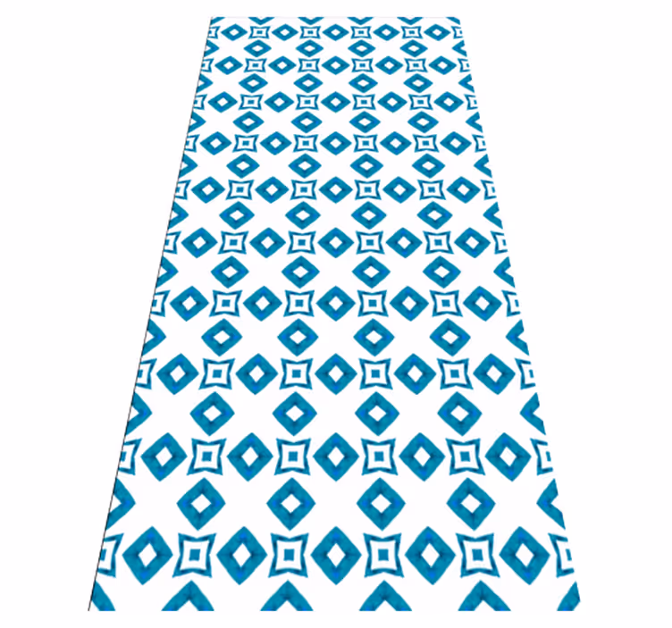 Vinylmatta textur geometrisk blå diamantdesign - Tenstickers