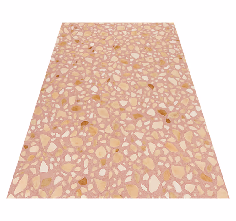 Vinylmatta textur rosajord terrazzo - Tenstickers