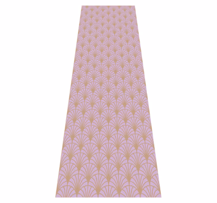 Vinylmatta årgång rosa och guld fjällmönster - Tenstickers