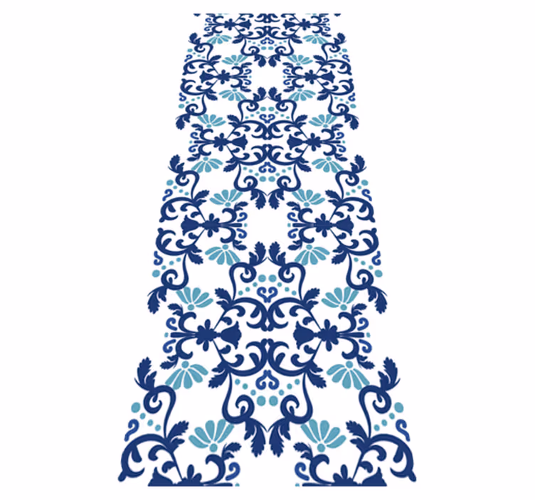 Vinylmatta årgång klassisk vintage damask stil - Tenstickers