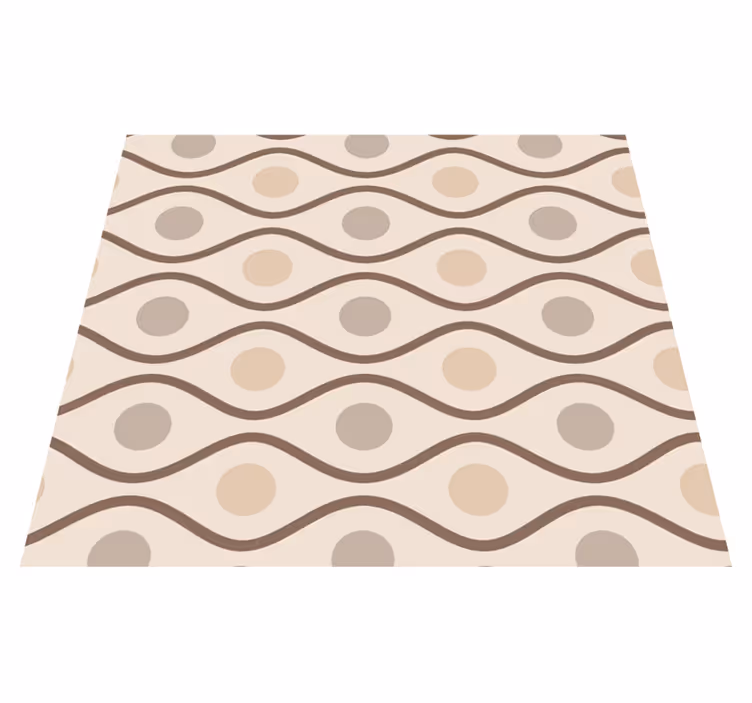 Vinylmatta årgång beige stil 70-tal - Tenstickers