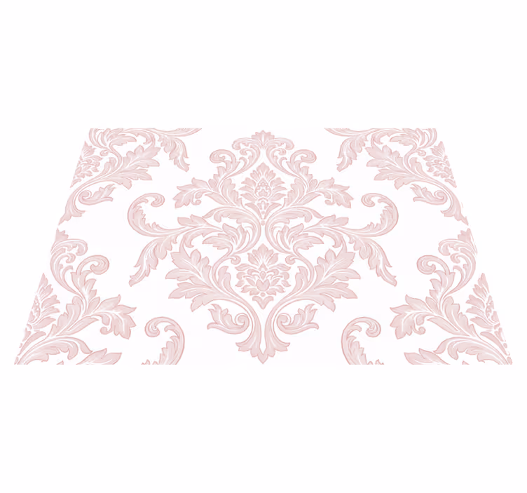 Vinylmatta årgång blush damask paisley - Tenstickers