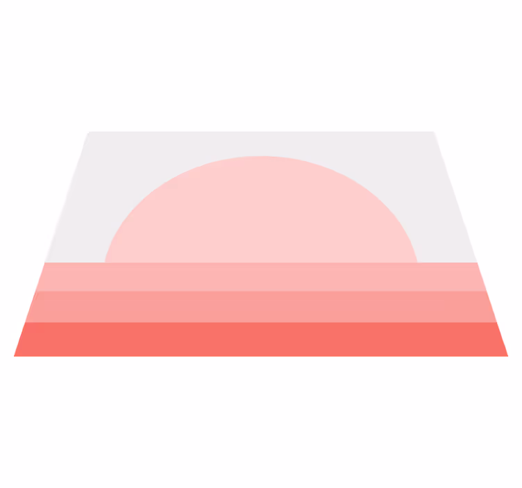 Vinylmatta årgång rosa 70-tals solnedgång - Tenstickers