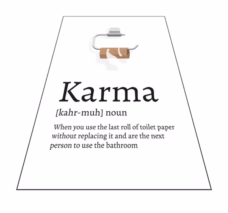 Vinylmattor med fraser karma definition - Tenstickers
