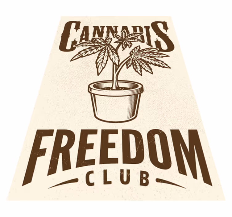 Vinylmattor med fraser cannabis klubb - Tenstickers