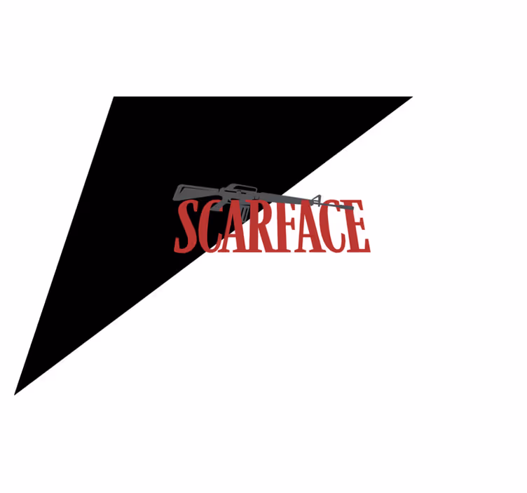 Vinylmattor med fraser scarface filmmotiv med text - Tenstickers