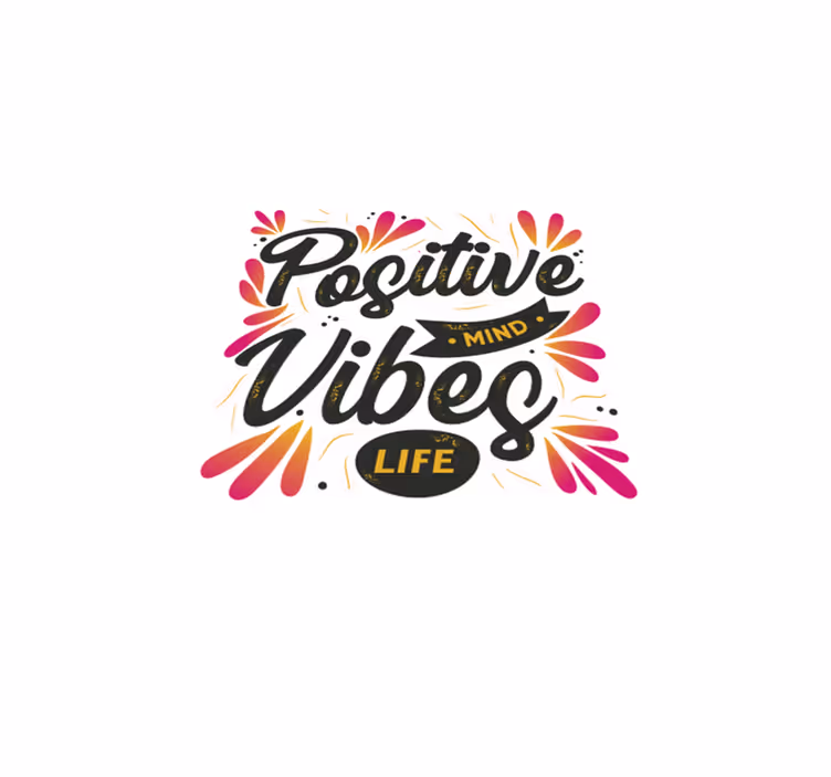 Vinylmattor med fraser positivt sinne positiva vibbar - Tenstickers