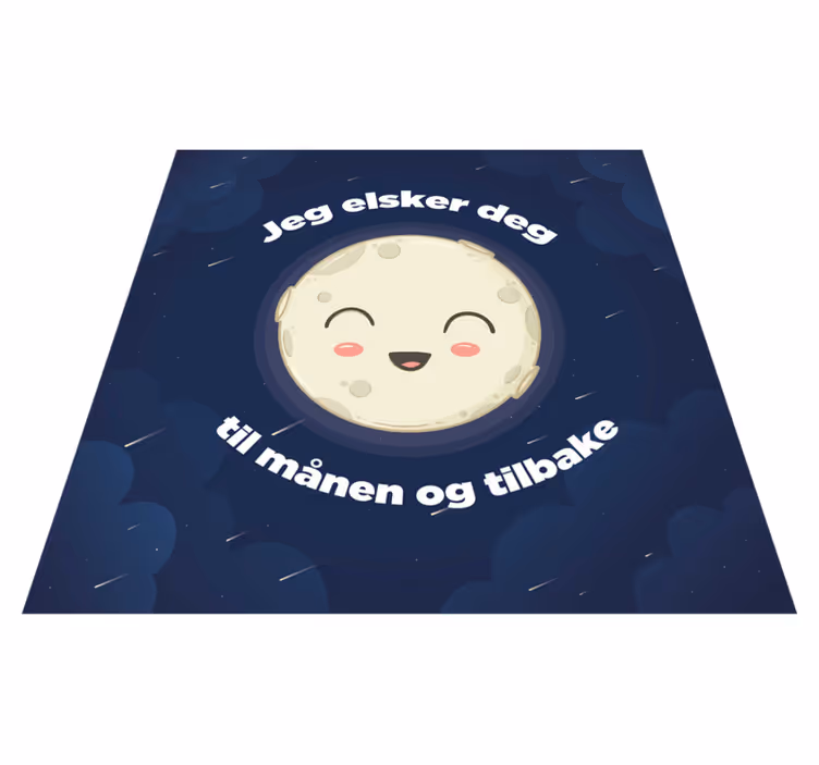 Vinylmattor med fraser jag älskar dig till månen - Tenstickers