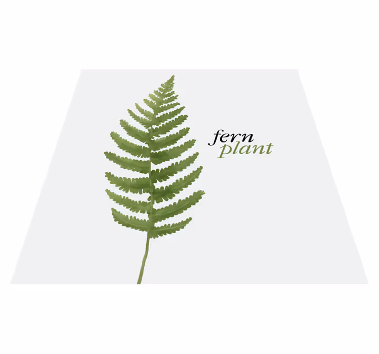Vinylmattor med fraser fernplanta minimalistisk stil - Tenstickers