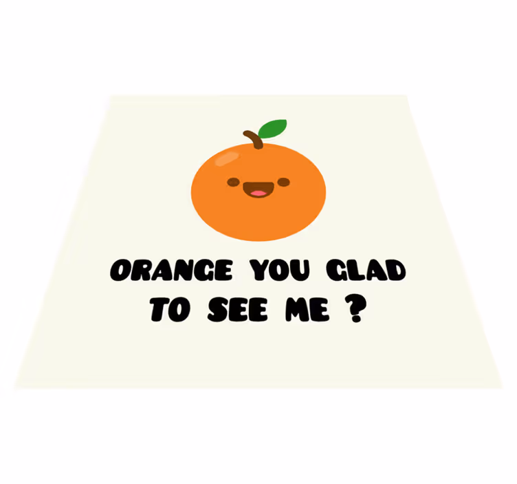 Vinylmattor med fraser rolig citat med orange - Tenstickers