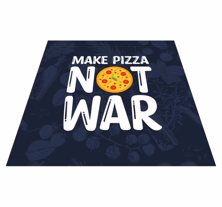Vinylmattor med fraser roliga citat gör pizza - Tenstickers