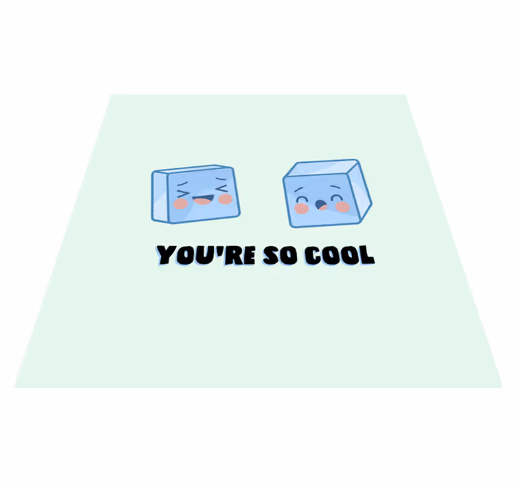 Vinylmattor med fraser du är så cool isbitar - Tenstickers