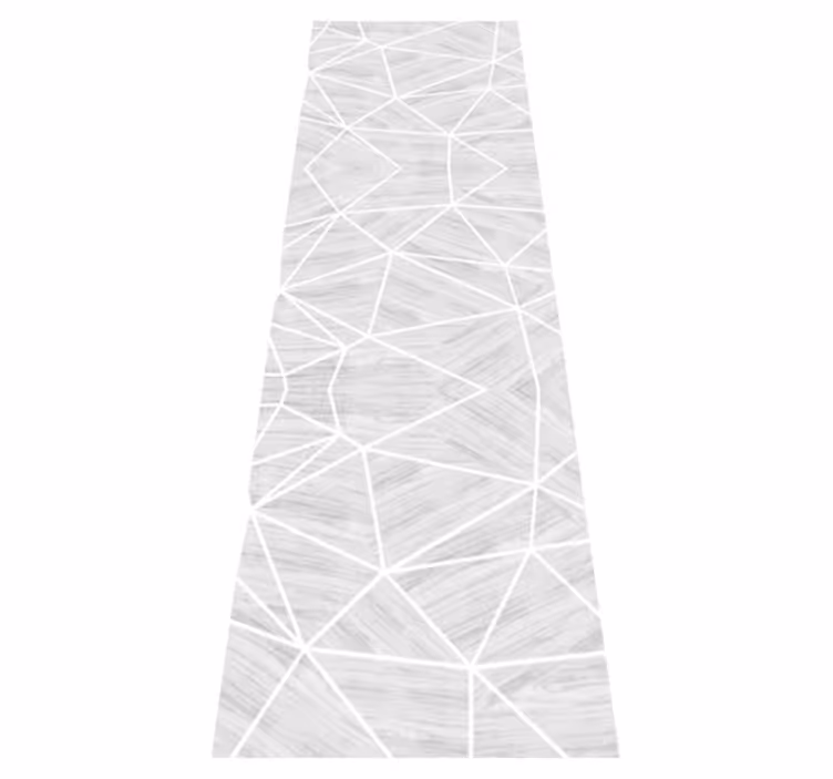 Vinylmatta textur vit och silver geometrisk trämönster - Tenstickers