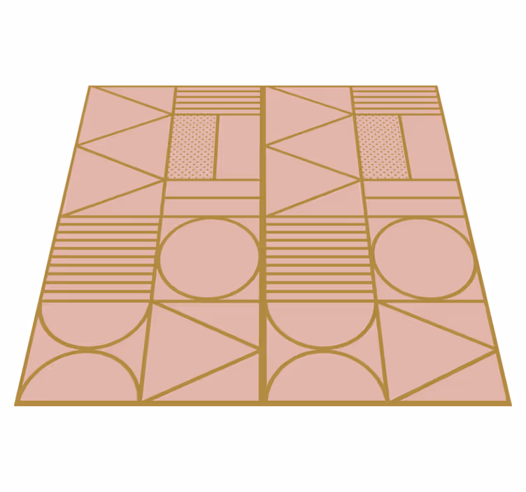 Vinylmatta textur i guld och rosa block - Tenstickers