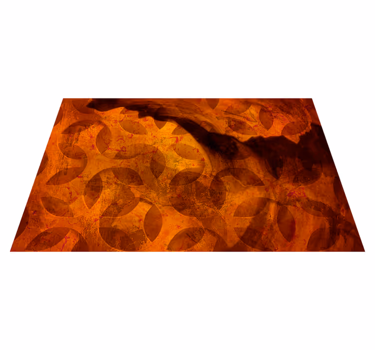 Vinylmatta geometrisk abstrakt i orange - Tenstickers