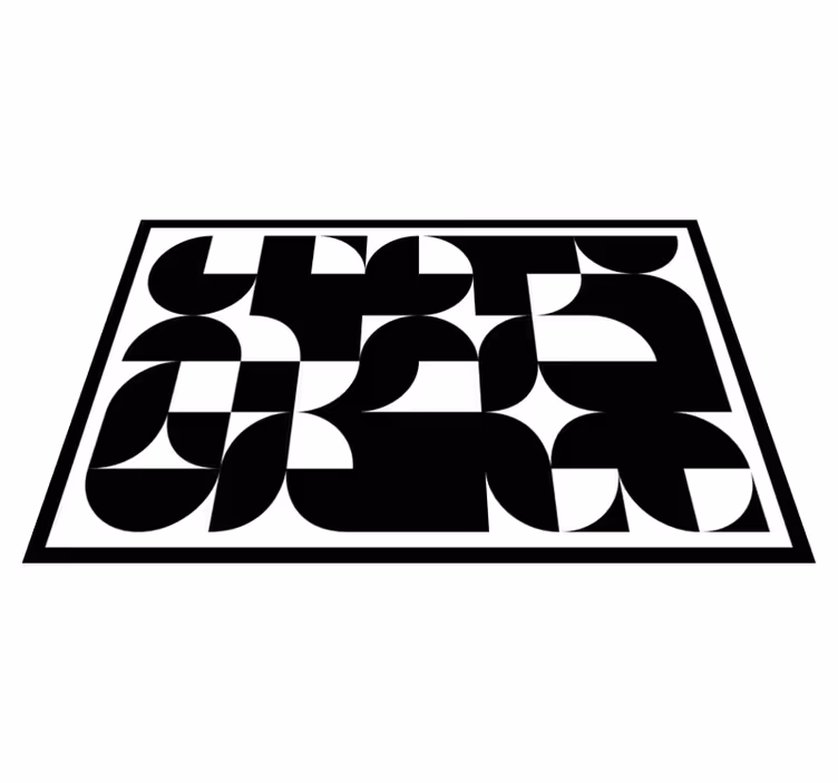 Vinylmatta geometrisk svart cirkel mönster - Tenstickers