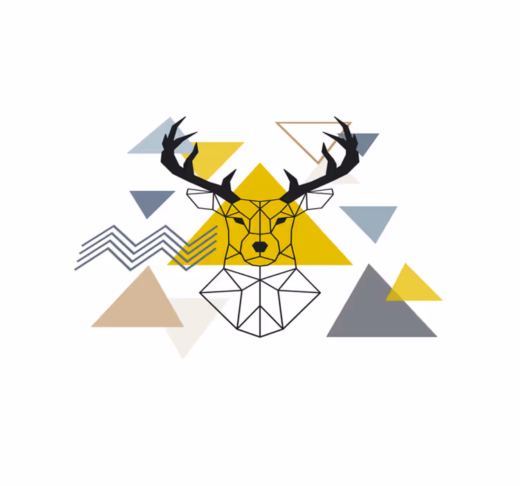 Vinylmatta geometrisk geometrisk älg - Tenstickers