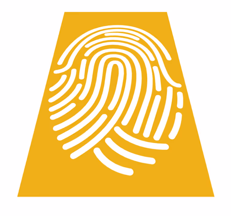 Vinylmatta geometrisk fingeravtrycks abstrakt konst - Tenstickers