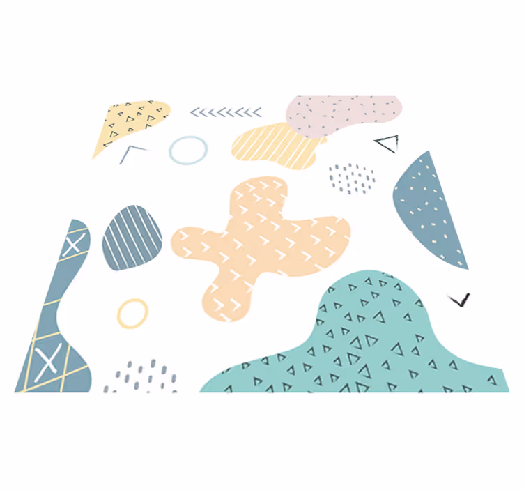 Vinylmatta geometrisk grunge geometriskt mönster - Tenstickers