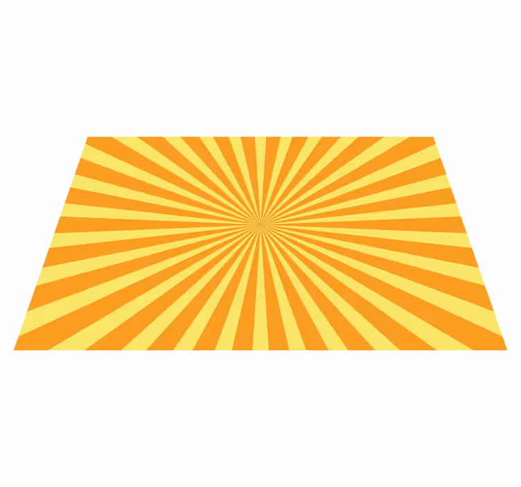 Vinylmatta geometrisk abstrakt solnedgång med orange toner - Tenstickers