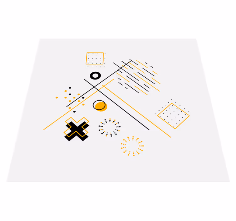 Vinylmatta geometrisk koncentriska cirklar - Tenstickers