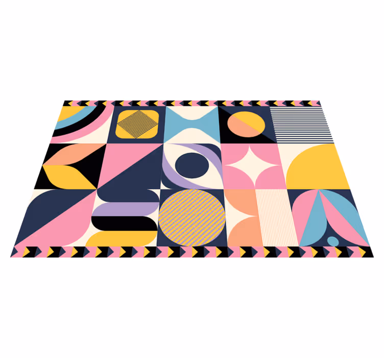 Vinylmatta geometrisk flerfigursmålning - Tenstickers