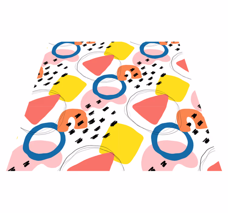 Vinylmatta geometrisk målning konst mönster - Tenstickers