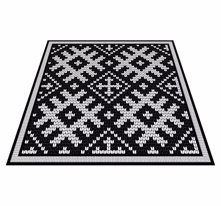 Vinylmatta geometrisk viking mönster av kedjade rutor - Tenstickers