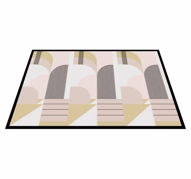 Vinylmatta geometrisk pastellfärger urban design - Tenstickers