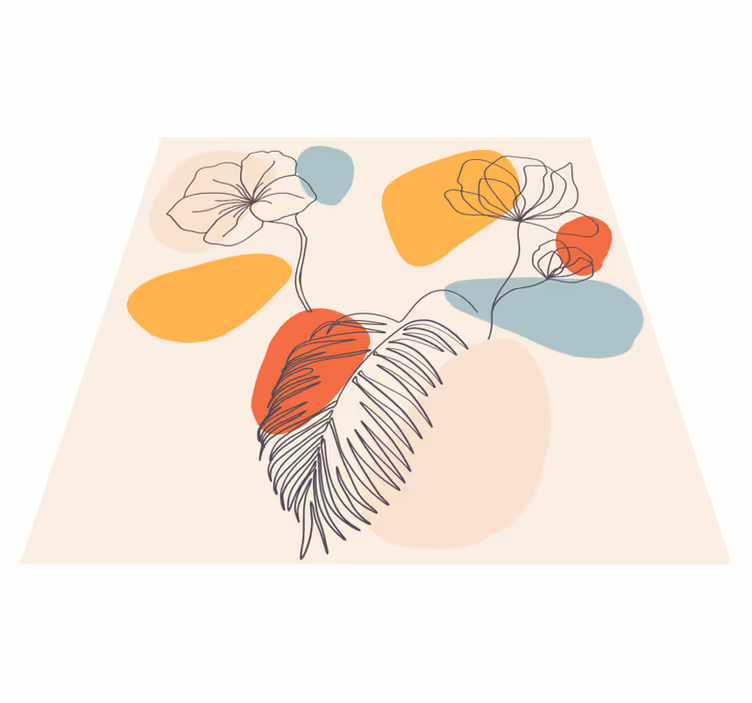 Vinylmatta geometrisk botanisk väggkonst - Tenstickers
