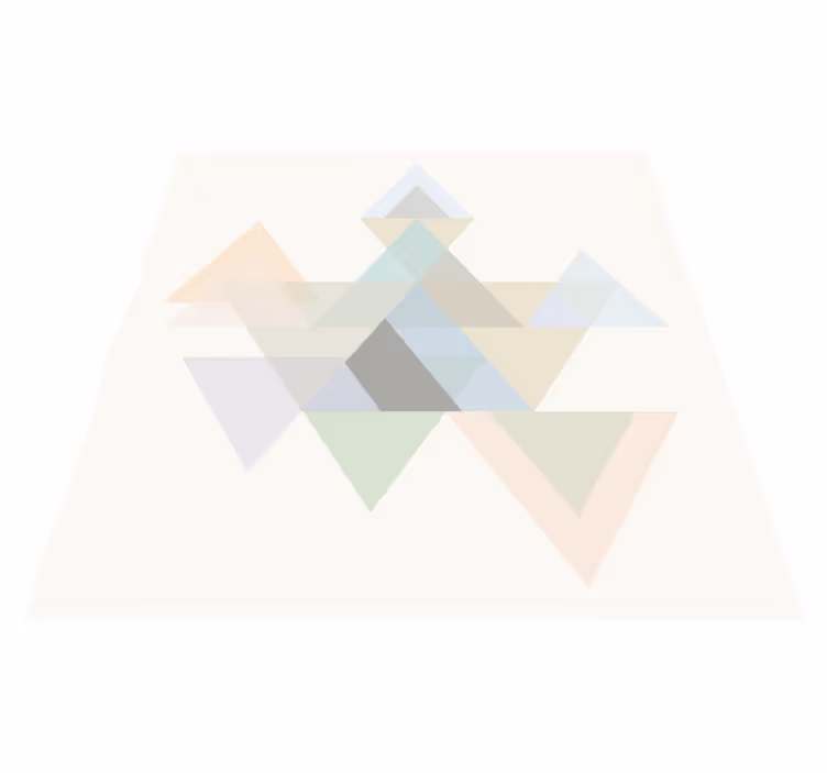 Vinylmatta geometrisk färgglada triangelmotiv - Tenstickers