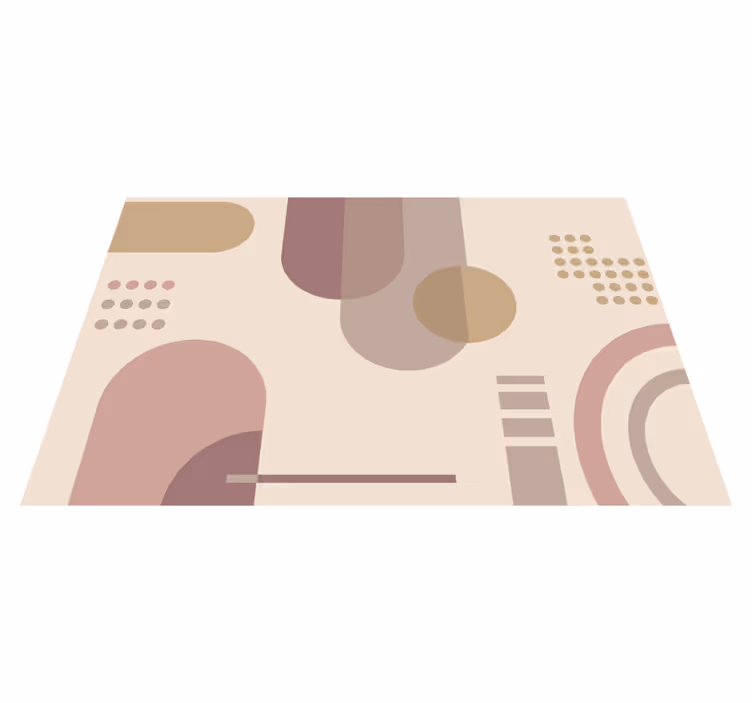 Vinylmatta geometrisk grå och brun mönster - Tenstickers
