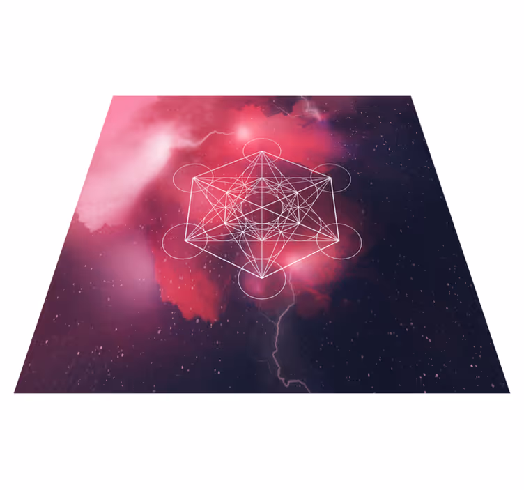 Vinylmatta geometrisk metatron-symbol - Tenstickers