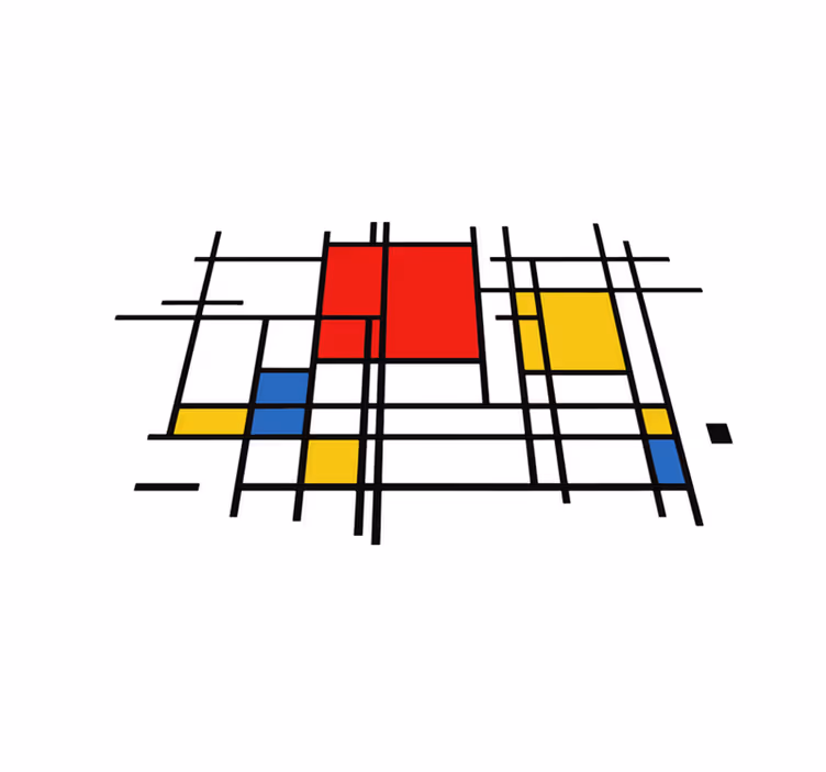 Vinylmatta geometrisk linjekonst - Tenstickers
