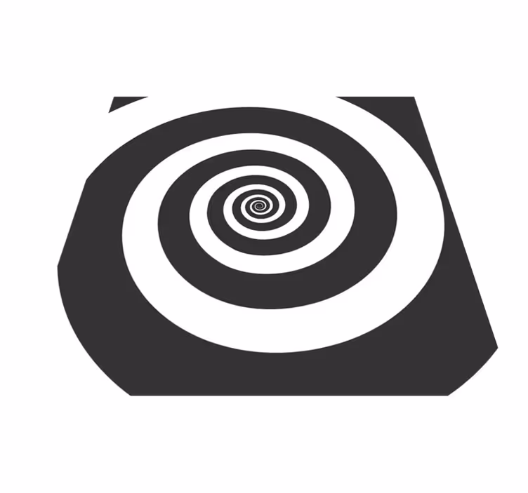 Vinylmatta geometrisk spiralrörelse - Tenstickers