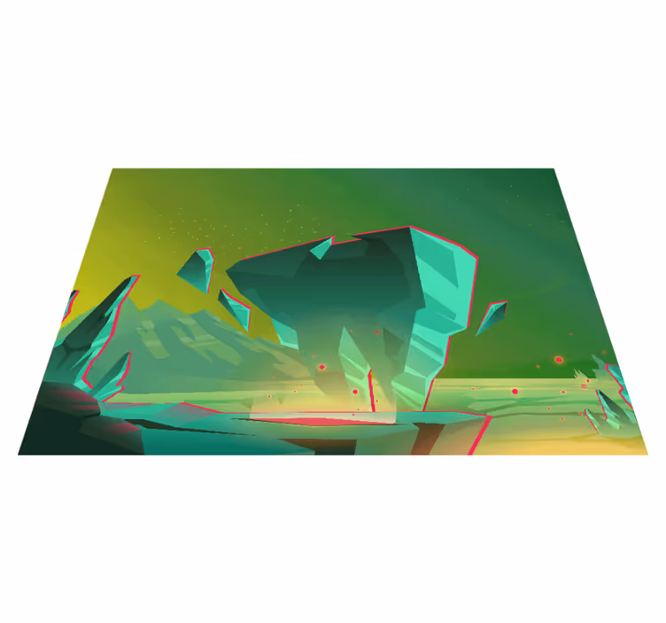 Vinylmatta barn alienplanet - Tenstickers