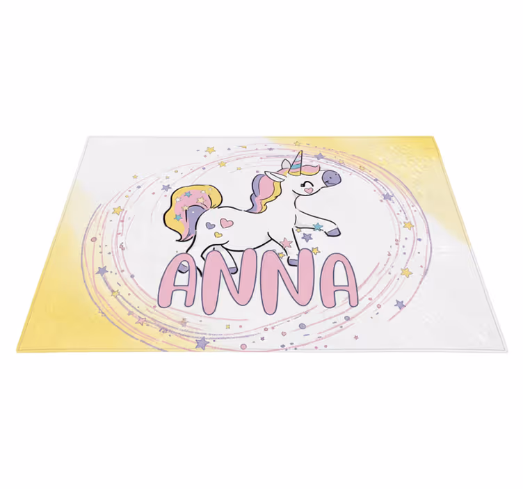 Magiskt enhörningsdesign vinylmatta barn - Tenstickers
