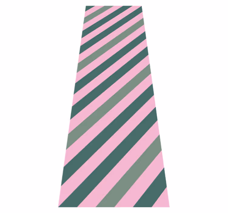 Vinylmatta vardagsrum pastellrosa och grön färgblock - Tenstickers