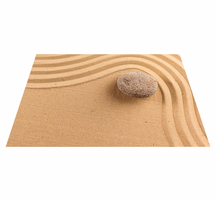 Vinylmatta beige textured zen sphere - Tenstickers