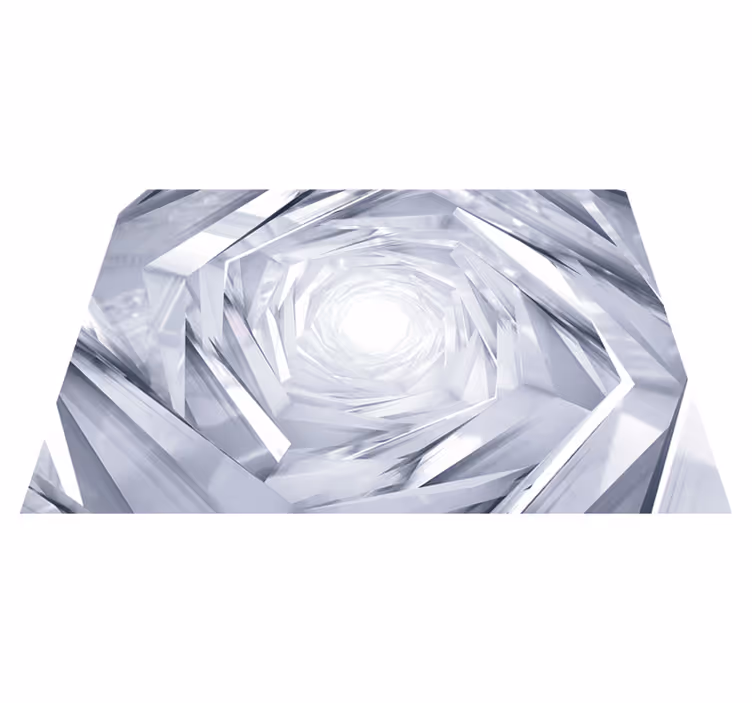Vinylmatta vit abstrakt geometrisk tunnel - Tenstickers
