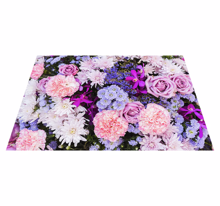Vinylmatta lila blommor fototapet - Tenstickers